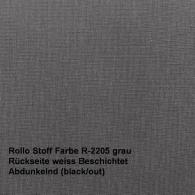 Abdunkelnder Rollo-Stoff in Grau-Weiß – Made in Germany