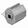 Artikelbild 1 des Artikels “Aluminiumkapsel für Schneckengetriebe – Aufnahme 13 mm Vierkant “