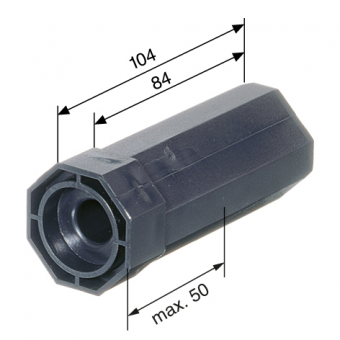 Rollladen Innenkapsel SW40 für Kugellager Ø 28 mm 