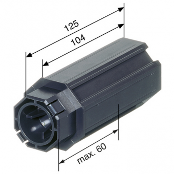 Rollladen Innenkapsel SW50 für Kugellager Ø 28 mm 