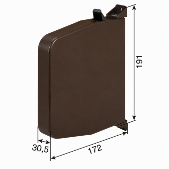 Gurtwickler Mini für 14 mm Rollladengurt – 11 m Gurtaufnahme – Braun 