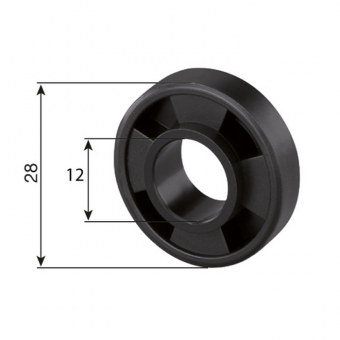 Gleitlager 28 × 12 mm aus POM – für Rollladenanlagen 