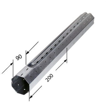 Rollladen Teleskopwelle SW60, 500 mm, komplett mit Walzenkapsel und Stift 