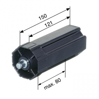 Rollladen Innenkapsel SW60 mit Stift Ø 10 mm, Stiftlänge 12 mm 