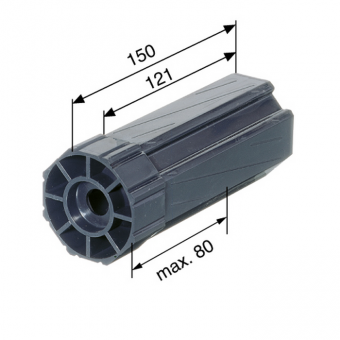 Rollladen Innenkapsel SW60 für Kugellager Ø 28 mm 