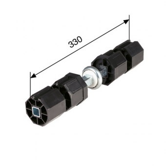 Rollladen Doppelwellenbolzen SW60 mit Kugellager Ø 40 mm 