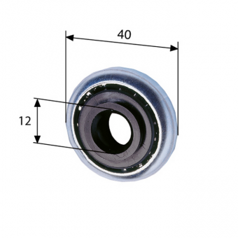 Kugellager 40 × 12 mm mit Nylon-Innenring 