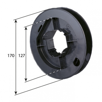 Rollladen Gurtscheibe Maxi Ø 170 mm für SW60 zum Stecken 