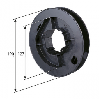 Rollladen Gurtscheibe Maxi Ø 190 mm für SW60 zum Stecken 