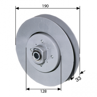 Rollladen Gurtgetriebe Maxi Ø 190 mm – Untersetzung 2,6 : 1 – Zugleistung bis 39 kg 