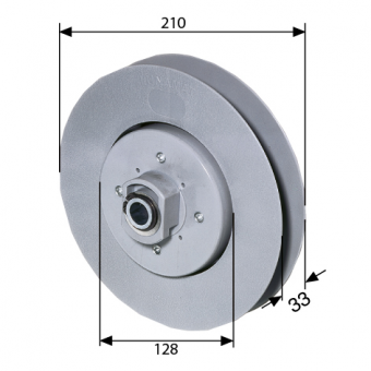 Rollladen Gurtgetriebe Maxi Ø 210 mm – Untersetzung 2,6 : 1 – bis 39 kg – für 22 mm Gurt 