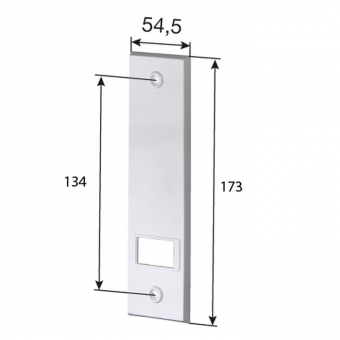 Gurtwicklerplatte für Einlassgurtwickler – Bohrungsabstand 134 mm – Weiß 