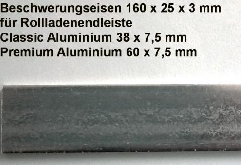 Beschwerungseisen 160 x 25 x 3 mm 