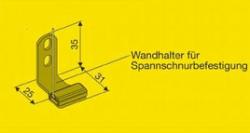 Classic Wandhalter 35 x 25 mm für Spannschnur-Befestigung Typ 1415 