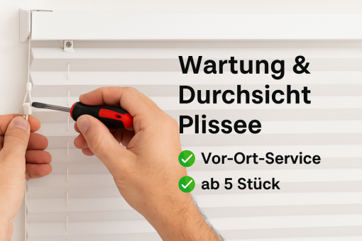 Service: Durchsicht & Wartung Cosiflor/Decomatic Plissees 