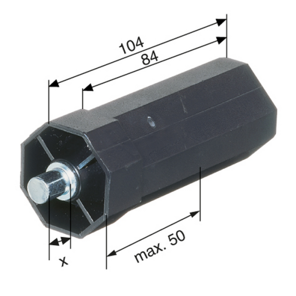 Artikelbild des Artikels “Rollladen Innkapsel SW40 mit Stift Ø 10 mm, Stiftlänge 8 mm “