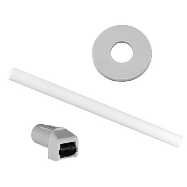 Artikelbild des Artikels “Wanddurchführungsset für 14 mm Rollladengurt – Rohr 33 cm mit Abdeckscheibe und Gurtrolle “