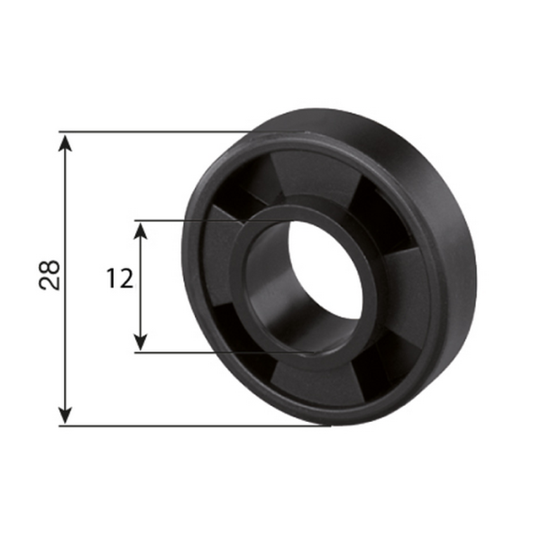 Artikelbild des Artikels “Gleitlager 28 × 12 mm aus POM – für Rollladenanlagen “