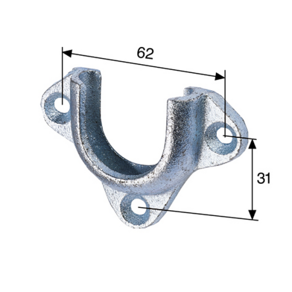 Artikelbild des Artikels “Lagerschale aus Gusseisen – für Kugellager 40 mm – 3 Befestigungspunkte “