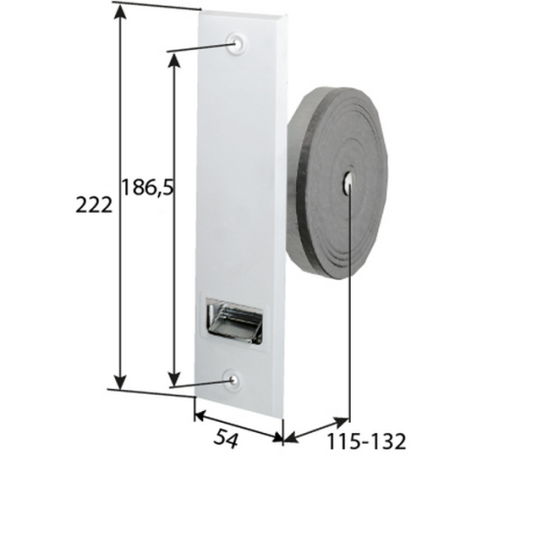 Artikelbild des Artikels “Einlassgurtwickler Maxi für 22 mm Rollladengurt – 13,5 m – Lochabstand 186 mm – Weiß “
