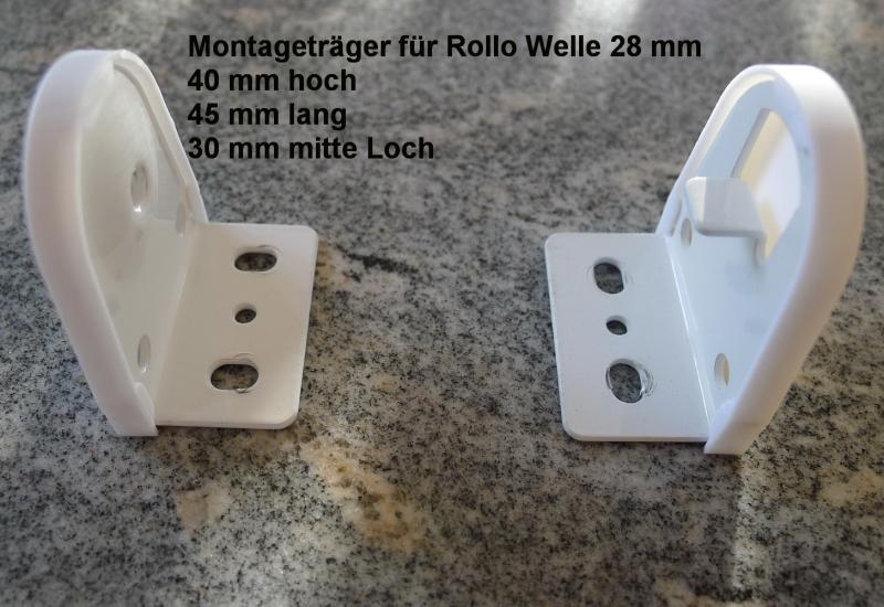 Artikelbild des Artikels “Montageträger für 28 mm Rollowelle – stabile Halterung zur Wand- oder Fensterflügelmontage “