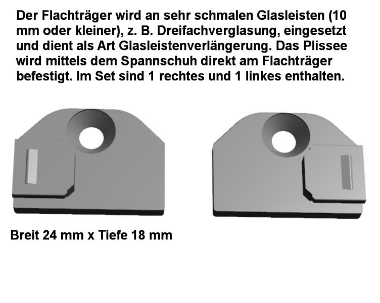 Artikelbild des Artikels “Glasleistenverlängerung für Plissee Typ 1615 & 1715 – Set Weiß 24×18 mm “