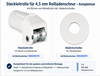Steckleitrolle für 4,5 mm Rollladenschnur mit Bürste, Metallrolle und Abdeckscheibe 