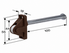 Schnurführung mit Spiralfeder 100 mm für Rollladenschnur – Braun 
