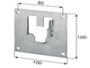 Universal-Lagerplatte 100 × 100 mm – für Kugellager 40 mm 