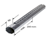 Rollladen Teleskopwelle SW50, 400 mm, komplett mit Walzenkapsel und Stift 