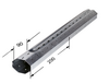 Rollladen Teleskopwelle SW60, 500 mm, komplett mit Walzenkapsel und Stift 
