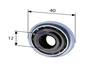 Kugellager 40 × 12 mm mit Nylon-Innenring 