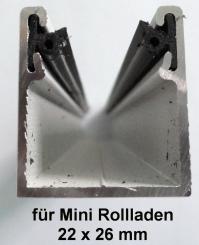 ZUSCHNITT F Führungsschienen für Mini Rollladen 