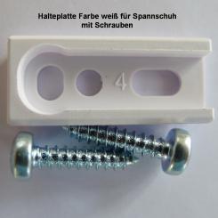 Classic Halteplatte mit Schrauben für Spannschuhmontage Farbe weiß 