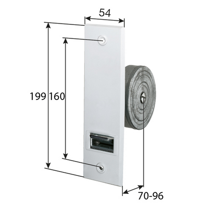 Artikelbild 1 des Artikels “Einlassgurtwickler Maxi für 22 mm Rollladengurt – 12 m – Bohrungsabstand 160 mm – Weiß “
