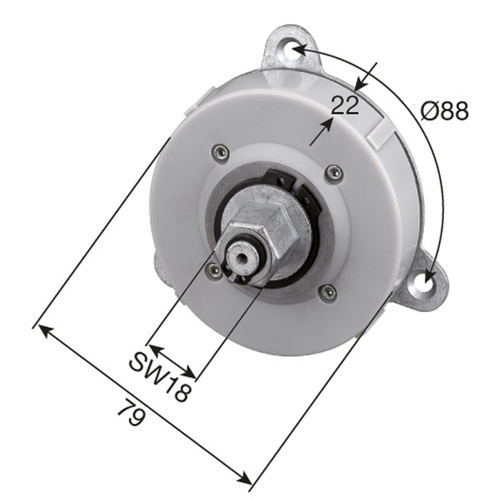 Artikelbild 2 des Artikels “Rollladen Gurtgetriebe Mini bis 22 kg mit Gurtscheibe Mini Ø 150 mm – Komplettset “